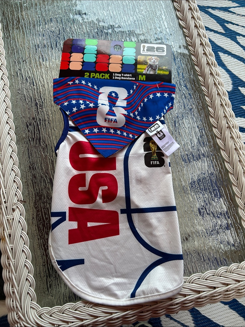 FIFA DOG T-SHIRT AND BANDANA